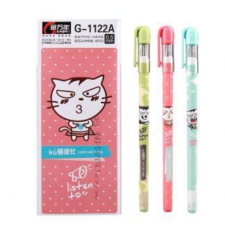 酷猫水晶头0.5mm全针配RS16系列芯拔帽中性笔