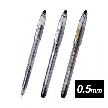 简约线条纯透明杆0.5mm半针配RS14系列芯中性笔