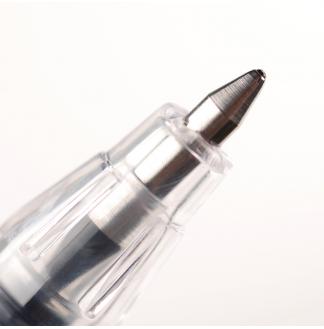简约线条纯透明杆0.5mm半针配RS14系列芯中性笔