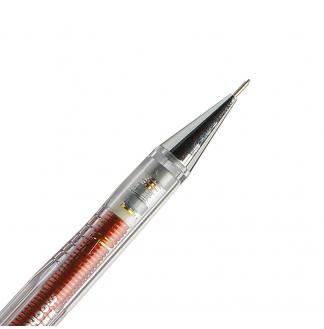 三孔钢夹铜头透杆0.5mm针管HB甩动自动铅笔