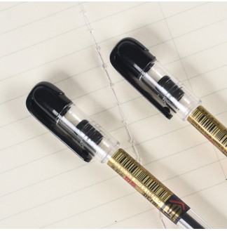 优100透明杆0.5全针管配RS06芯拔帽中性笔