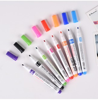 无毒易擦1.5mm小彩色笔8色套装白板笔-多颜色