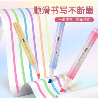 香味荧光色6色套装宽头6mm荧光笔